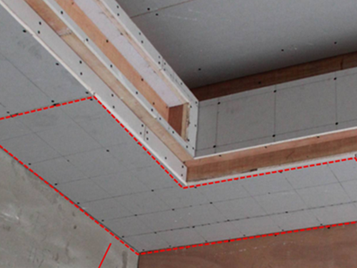 l型石膏板,错开受力点,可有效避免因吊顶重力和热胀冷缩导致的石膏板